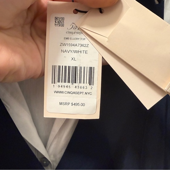 Cinq a Sept Embellished 2 Piece Top 🔹 - Picture 5 of 8